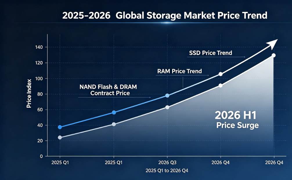 Pagsusuri ng Presyo ng 2026 H1 Global Storage Market: Pagtaas ng Presyo ng SSD at RAM, Tightness ng Supply at GUDGA Stable na Diskarte sa Supply